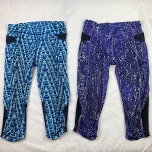 Bundle Athleta Cropped Pattern Capri Leggings
